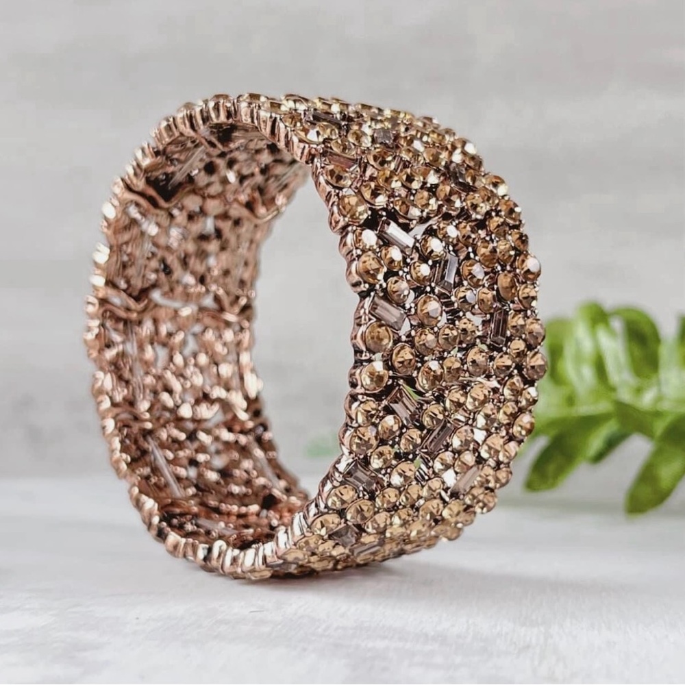 Park Lane Majesty Gold Stretch Bangle - Picture 5 of 8